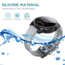 22mm Silicone Strap for Garmin Fenix 7/6/6 Pro/5/5 Plus Watch Band (Grey) Newly