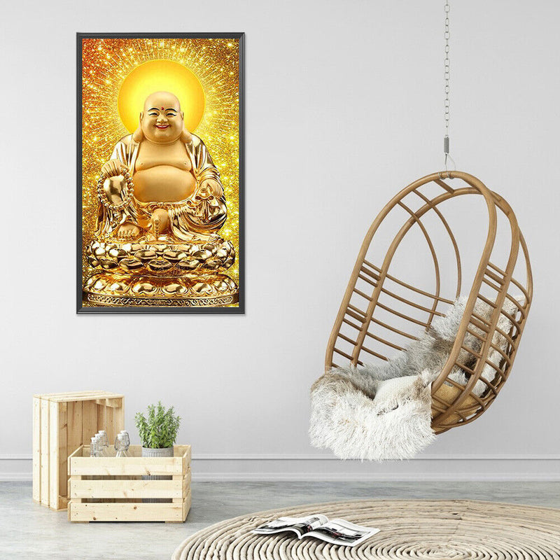 5D Diamond Painting Kit Buddha Light Shines Full Round Drill Rhinestone DIY
