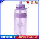 Portable Women Summer Gym Water Bottle Straw Large Capacity (Purple 2000ml)