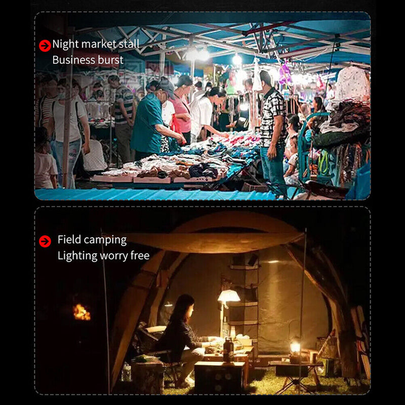 #A Solar Powered LED Camping Lamps Portable Outdoor Hiking Hanging Lighting Lant