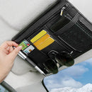 Sunglasses Case Sun Visor Storage Bag Sunshade Organizer Document Ticket Holder