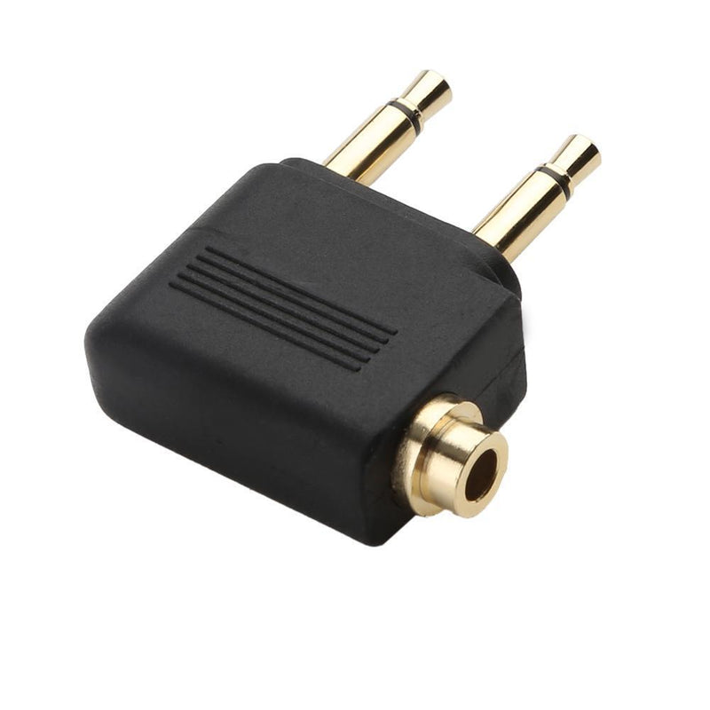 3.5mm Jack Audio Adapter for Airplane Travel Earphone Headphone (5pcs) Newly