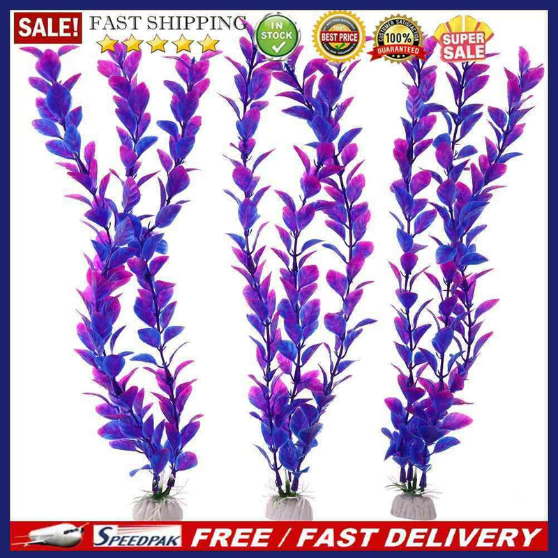 3pcs Aquatic Plant Simulation Aquarium Fish Tank Decoration Ornament