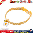 Cute Cat Collar with Bell Adjustable Small Dog Neck Belt Necklace (Egg) Newly