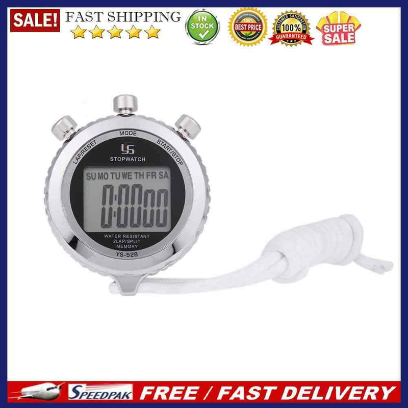 Chronograph Metal Digital Timer Stopwatch Sports Counter Waterproof Stopwat