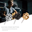 Guitar Strap Button Lock Skidproof Acoustic Electric Bass Strap (Black)