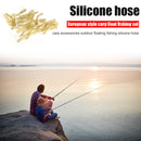 Carp Fishing Hook Sleeve Silicone Hair Rig Aligner Tackles (Yellow 50pcs) Newly