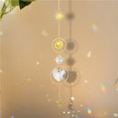 Hanging Moon Sun Heart Ball Light Catcher Crystal Outdoor Wind Chime (67) Newly