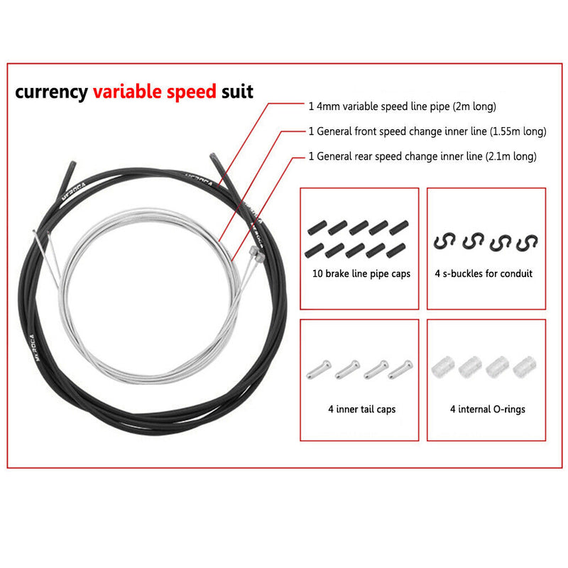 MEROCA Mountain Road Bike Cable Bicycle Brake Inner Wire Tips (Shift Black)