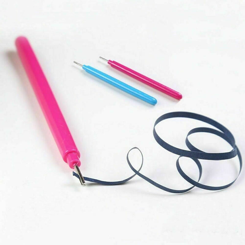 2x Paper Set Quilling Paper Tools Tweezer Needle Pins Tool Slotted x T4L3 Z3N0