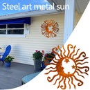 Wall Art Sun Moon Stars Decor Metal Sculpture for Indoor Outdoor (Yellow) Newly