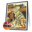 5D DIY Diamond Painting Sewing Machine Full Round Drill Crafts Mosaic Rhinestone