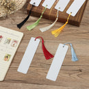 Aluminum Crafts Tags White Sublimation Bookmark Blank Bookmarks with Tassels