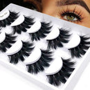 5 Pairs SKONHED 4D Faux Mink Hair False Eyelashes Full Volume Fluffy Lashes S4Q6