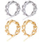 Wedding Jewelry Metal Round Earrings Geometric Hollow Chain Hoop Earrings
