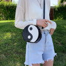 Retro Women Alligator Pattern Crossbody Bag Casual PU Hit Color Mini Round Purse