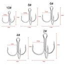 Quality Sharp Perforated Treble Bait Durable Head Fishing Hook Carbon Steel