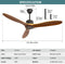 with Remote Control Wood Ceiling Fan 42'' Modern Ceiling Fan No Light Outdoor