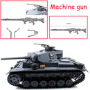For Mato 1/16 RC tank German Panzer III boasting Metal Machine Gun Upgrade