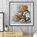 5D DIY Full Drill Round Shape Bear Rhinestone Diamond Drawing Home Decoration