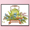 Partial Embroidery Teapot Stamped Canvas 14CT DIY Cross Stitch Kits (J536)