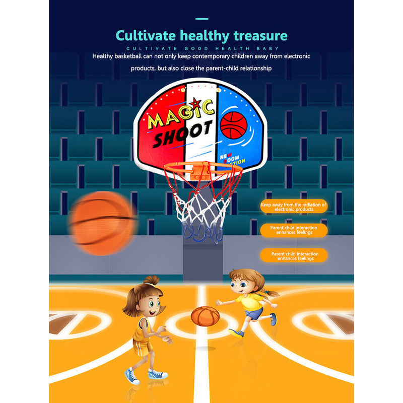 Plastic Hanging Basketball Basket Hoop Set Mini Basketball Board Frame (A) Newly