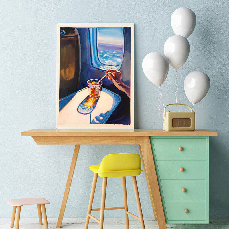 Beverage Time Canvas Paint By Numbers DIY Hand Painted Oil Drawing Kit Ornaments