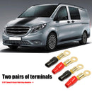 2 Pairs Car Car 4GA Speaker Electrical Wire Connector Spade Crimp Terminals Kit