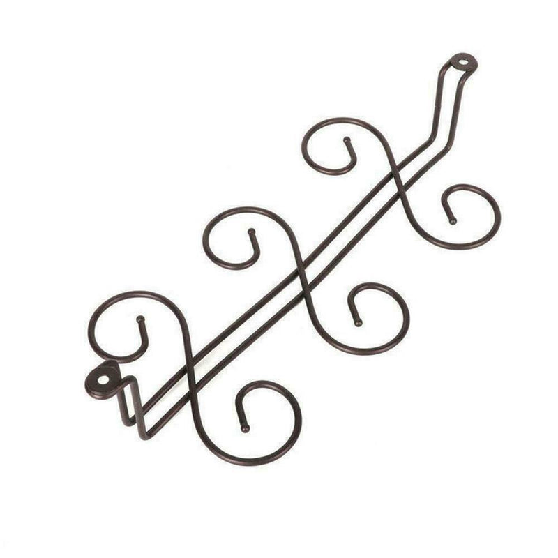 Iron Under Shelf Cupboard Hanging Metal Wine Glasses Holder Rack Bar U9A0