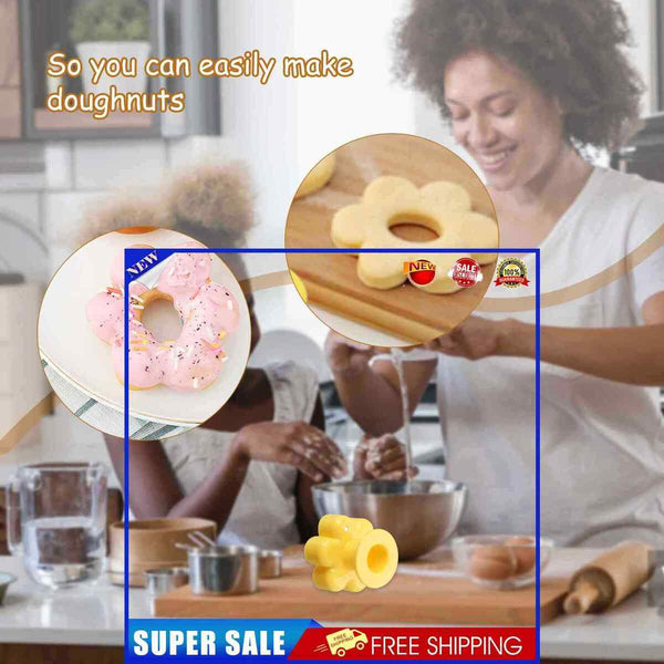 #A Cute Large Doughnut Mold Reusable Donut Molds Non-slip Kitchen Bakeware Suppl