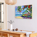 5D DIY Diamond Painting Kits Seaside House Full Square Drill Wall Decor Art S
