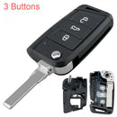 3 Buttons Flip Remote Car Key Fob Fit for VW Golf 7 MK7 Skoda Octavia A7 Seat