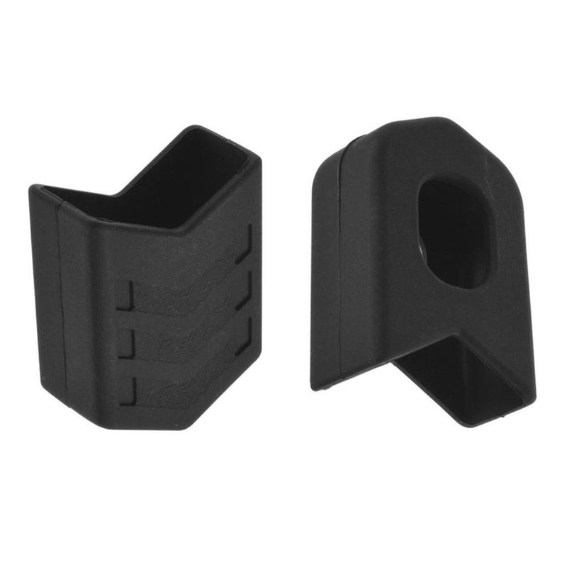 1 Pair Bicycle Crank Covers Silicone Crankset Protector Arm Sleeve (Black)