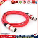 5.9ft DMX Stage DJ Cable  XLR 3Pin Male to Female Connector Wire (Red) Newly