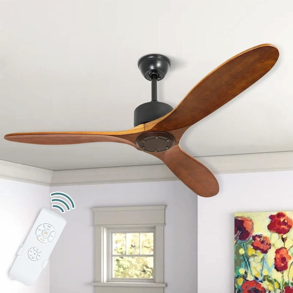 with Remote Control 42'' Wood Ceiling Fan Ceiling Fan No Light Modern Outdoor