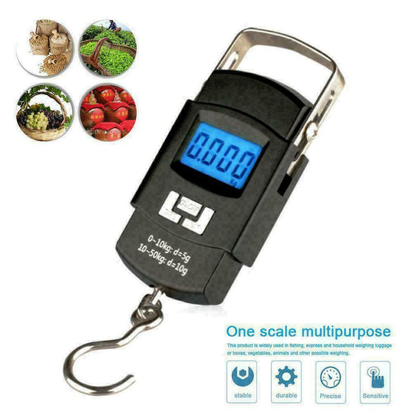 50KG Digital Travel Portable Handheld Weighing Luggage LCD Bag J8X5 U5F9 R1S1