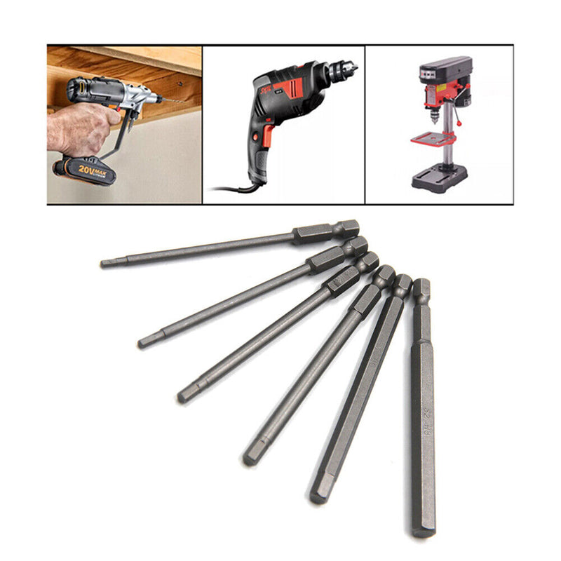 6pcs Allen Wrench Drill Bit Set Woodworking Screwdriver Drilling Hex Head Newly