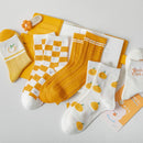 Breathable Orange Series Socks Sweet Stockings Clothing Accesories Tube Socks