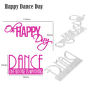 2pcs Happy Dance Day Cutting Die Stencil Scrapbook Embossing DIY Album Card