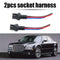 2pcs 7443 T20 Bulb Connector Male Adapter for Automotive Turn Signal Bulb Socket