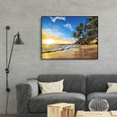 Painting By Numbers Kit DIY Beach Sunrise Canvas Oil Art Picture Home Decor