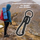 Spring Key Chain Stainless Steel Keychain Carabiner Belt Buckle Hanging Keyring