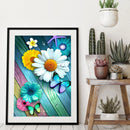 Diamond Painting DIY Daisy Butterfly Full Round Drill Rhinestone Picture