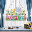 DIY Easter Bunny Hanging Ornaments Rhinestone Drill Pendant Party Decorations