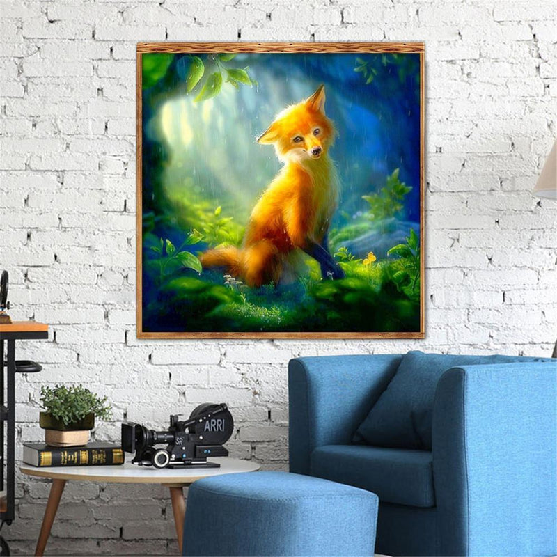 5D DIY Diamond Painting Forest Fox Cross Stitch Embroidery Rhinestones Kits