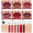 Professional 6pcs/set Mat Liquid Lipstick Lip Gloss Long Lasting Lip Cosmetics