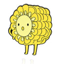 Cartoon Smile Face Brooch Cereals Sunflower Jacket Lapel Pin Badge Decor