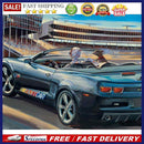 DIY Canvas Paint By Numbers Set Oil Hand Painted Girl Driving Drawing Kits Craft
