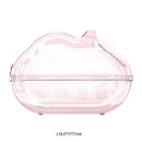 Hamster Bathtub Sand House Small Animal Bath Transparent Container Box (L) Newly