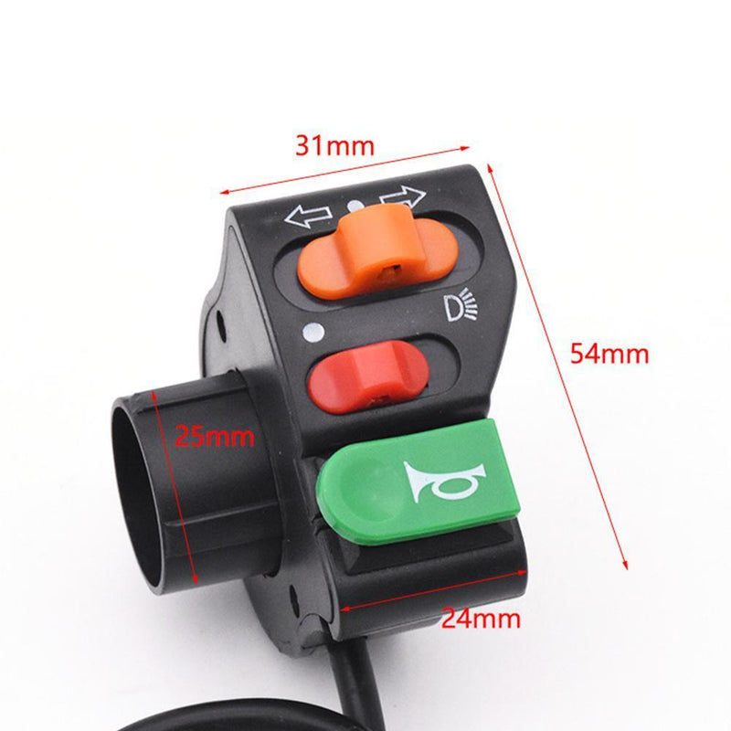 Electric Bicycle Ebike Turning Lamp Headlight Horn Switch Button Black